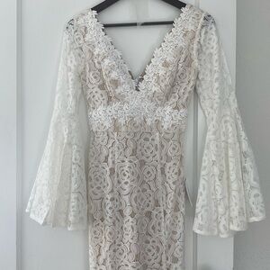 LULUs lace wedding dress